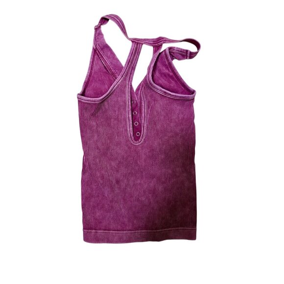 Cali Rose Boutique Ribbed Tank Top Bundle S/M Racerback Henley Set of 4 - Picture 9 of 10